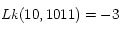 Lk(10,1011)=-3